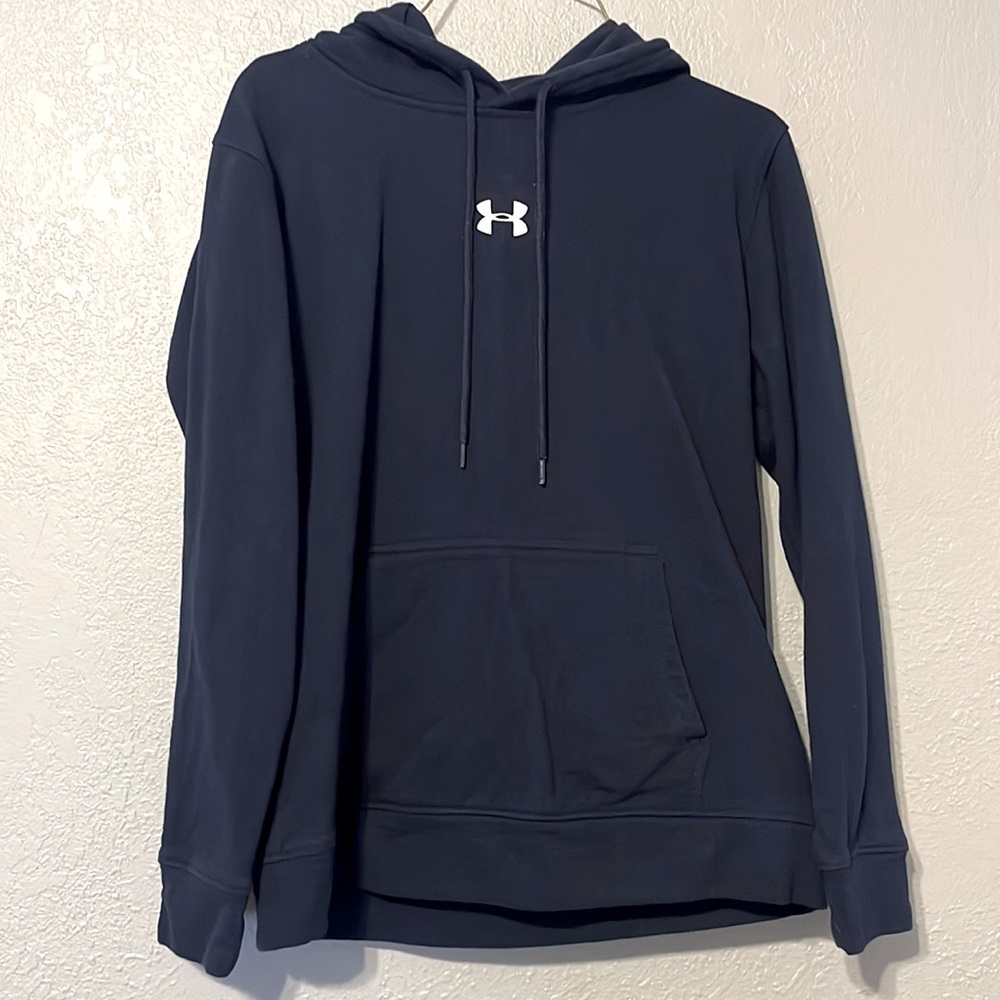 Women’s large navy blue under armour hoodie